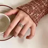 Retro LOVE ring s925 sterling silver ring, fashionable English letter ring, light luxury and high-end feel, adjustable opening Application Scenario